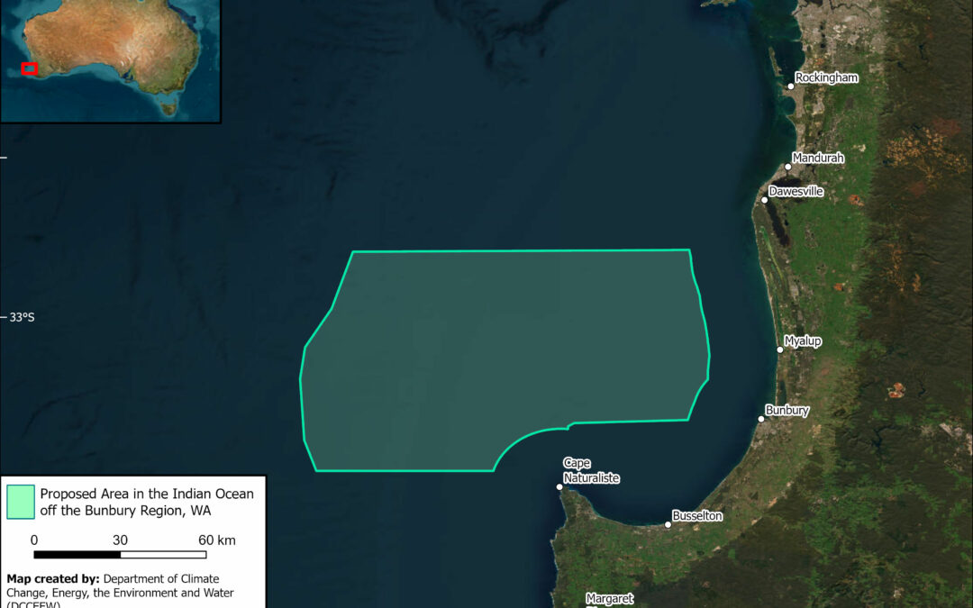 Proposed offshore renewables area off Bunbury WA